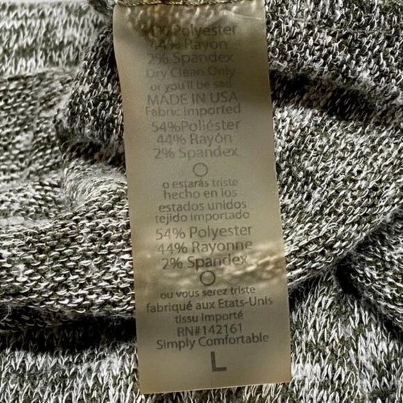 LuLaRoe Open Front Duster Women's Large Heathered Green Knit Cardigan Sweater - Picture 9 of 10